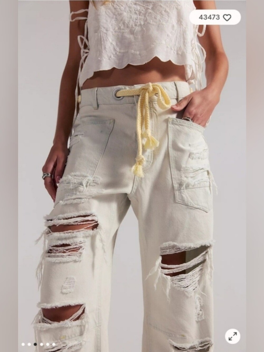 NWOT We The Free Moxie Pull on Barrel Jeans- Sea Mist